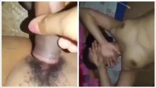 အဖုတ်ထဲ လီးကိုကိုယ်တိုင်ထည့်ပေးတာ – Amateur Couple Homemade Fucking