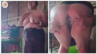 ရေချိုးပြီးစ အန်တီကြီးအလှ – Big Ass Woman After Showering, Beauty